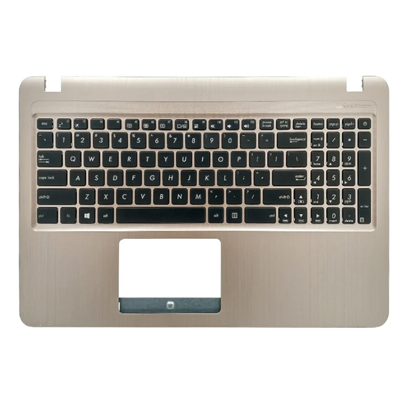 Imagem -04 - Original para X540l F540u C520u A540u Fl5700u Vm520u Portátil Case Apoio para as Mãos Teclado Versão dos Eua Capa Superior Dourado Prata Vermelho Novo