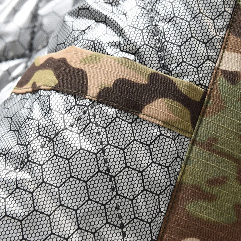 الشتاء الرجال التكتيكية التمويه القطن وسادة مبطنة الدافئة يندبروف سترة عسكرية مزق مقاومة في الهواء الطلق القتالية معطف الصيد #5