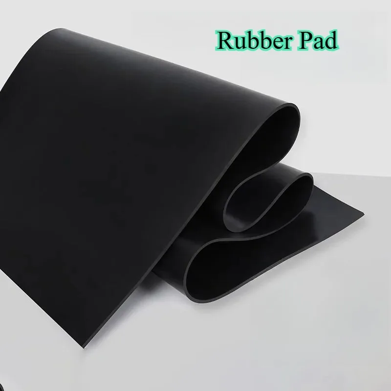 Thick 1/2/3/5/8/10mm Solid Rubber Pad Wear-Resistant Black Anti-Slip Pad Buffer Shock Absorbing Plate Industrial Rubber Leather