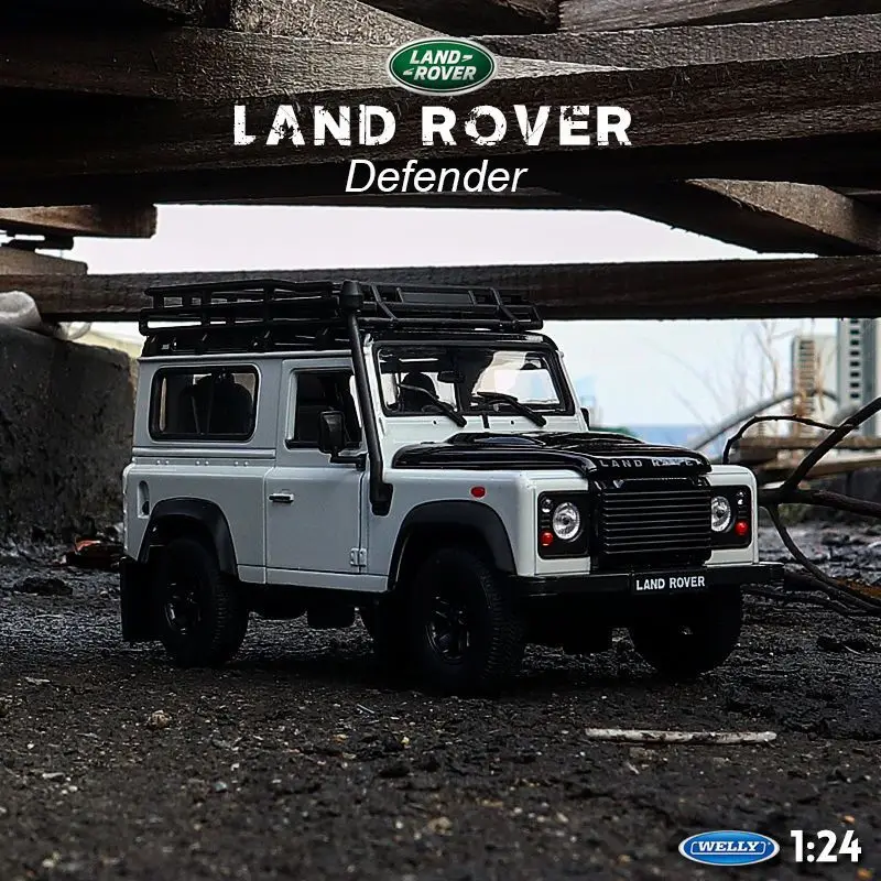

Welly 1/24 Land Rover Defender, модель автомобиля из сплава, литая под давлением металлическая модель внедорожника, коллекция моделирования, детская игрушка в подарок