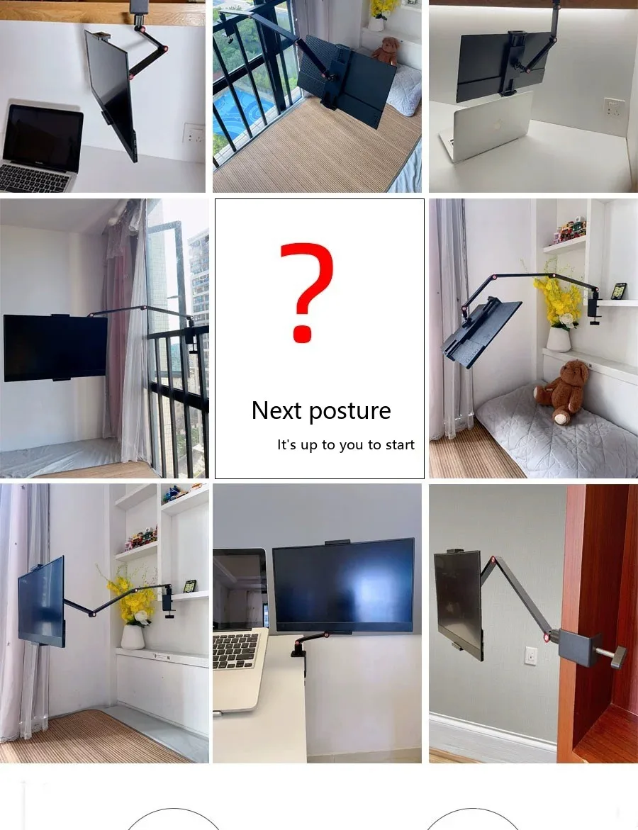 Monitorständer aus Hochleistungslegierung für den Schreibtisch, geeignet für iPad 17,3 Zoll, tragbarer Bildschirm, faltbares Tablet. – Detail 5