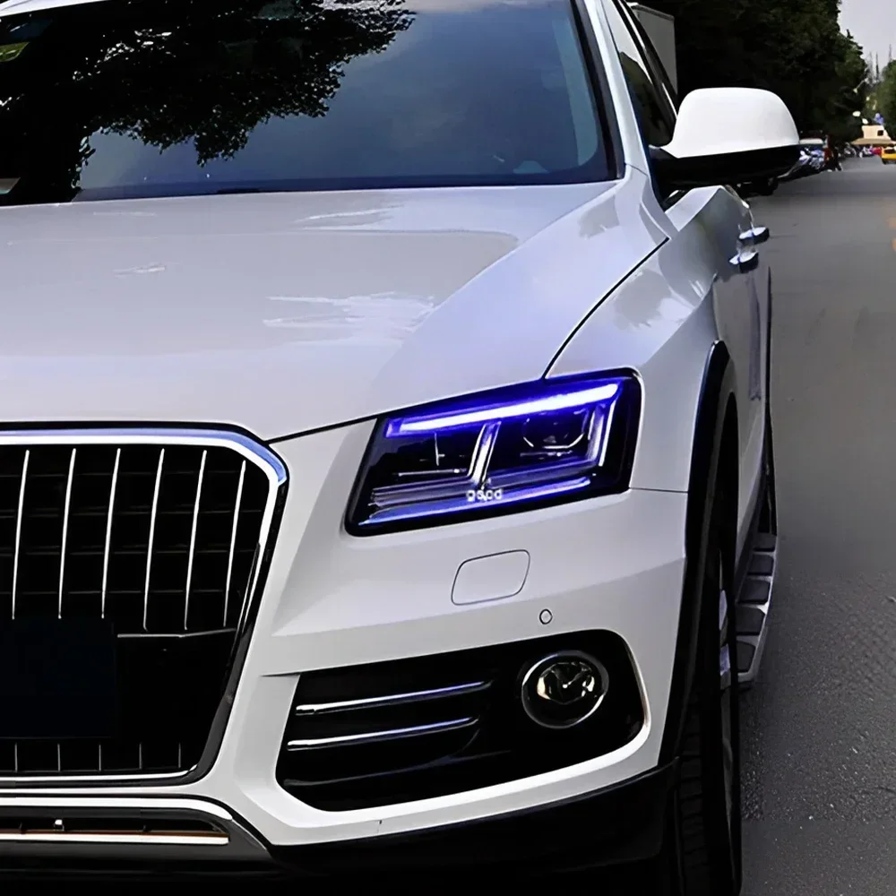 

Для Audi Q5 2009-2018 Высококачественные светодиодные передние фонари автомобиля в сборе, обновленная линза проектора Plug and Play, аксессуары для автомобильных фар