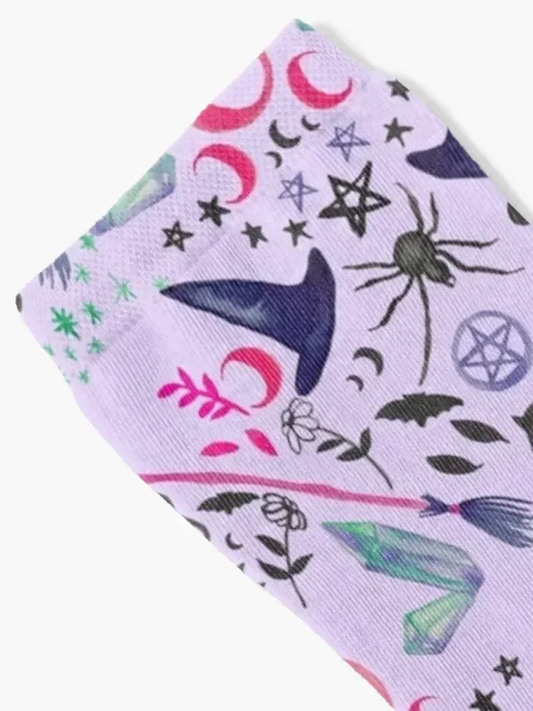 Witchy Moon Star Print Socks kawaii Children's new year Running Boy Child Socks Women's