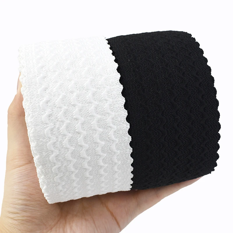

Meetee 1/2/5/10M 40-70mm Width Elastic Band Waistband Spring Webbing Tape Wave Nylon Rubber Bands DIY Clothes Sewing Accessories