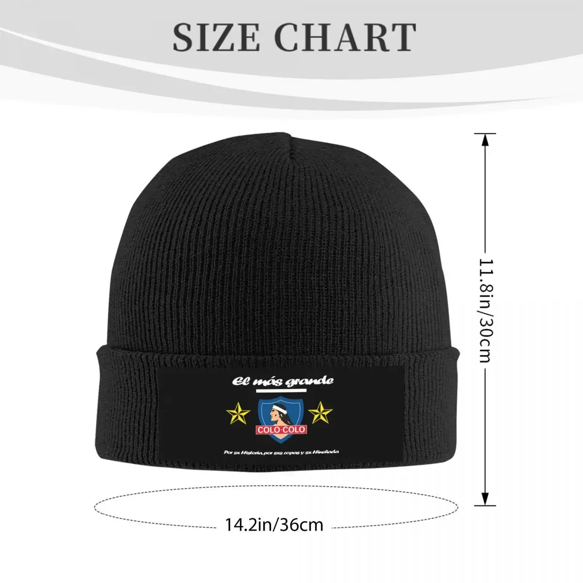 Social Y Deportivo Colo-Colo Knitted Hat Beanies Autumn Winter Hat Warm Street Campeon DE Chile Football Caps Men Women Gift