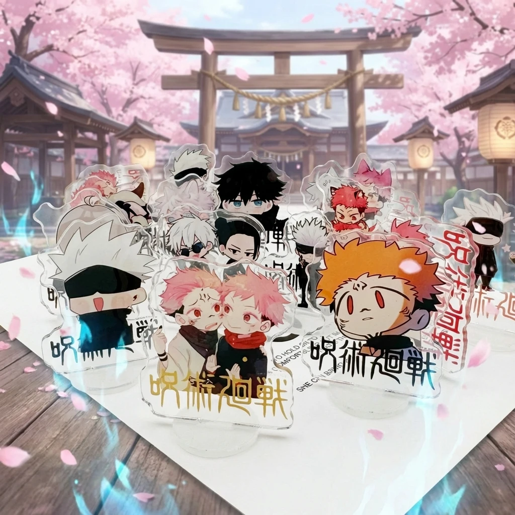 

New Anime Jujutsu Acrylic Stand Cartoon Figure Q Version Desktop Decor Small Gift Souvenir Collectible Ornament