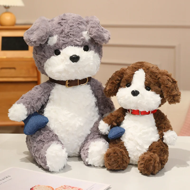 22-45cm Simulatie RealLife Huisdier Schnauzer Pluche Speelgoed Gevuld Pluizig Dier Schattige Beagle Hond Baby Appsease Pop Zacht Kinderen Speelgoed Cadeau