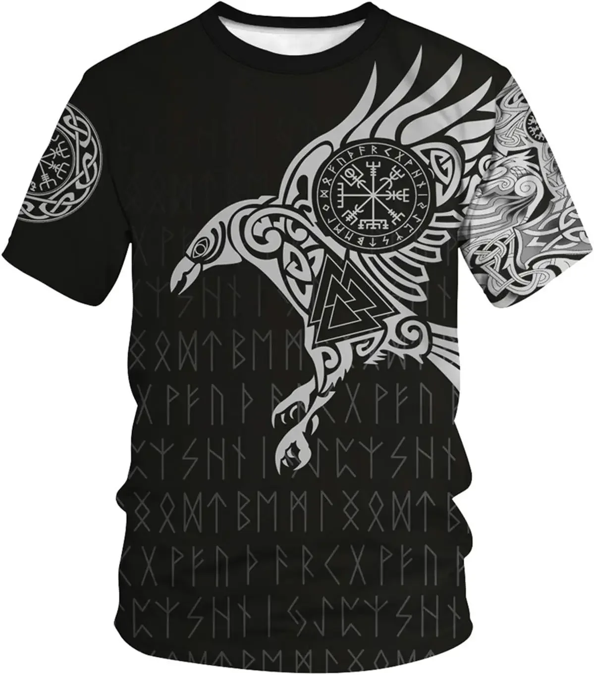 Neues Wikinger-Muster 3D-Druck Sport Schnelltrocknend Atmungsaktiv Herren Casual Plus-Size T-Shirt Outdoor Street Fashion Harajuku Y2K Sommer-Oberteil – Detail 2