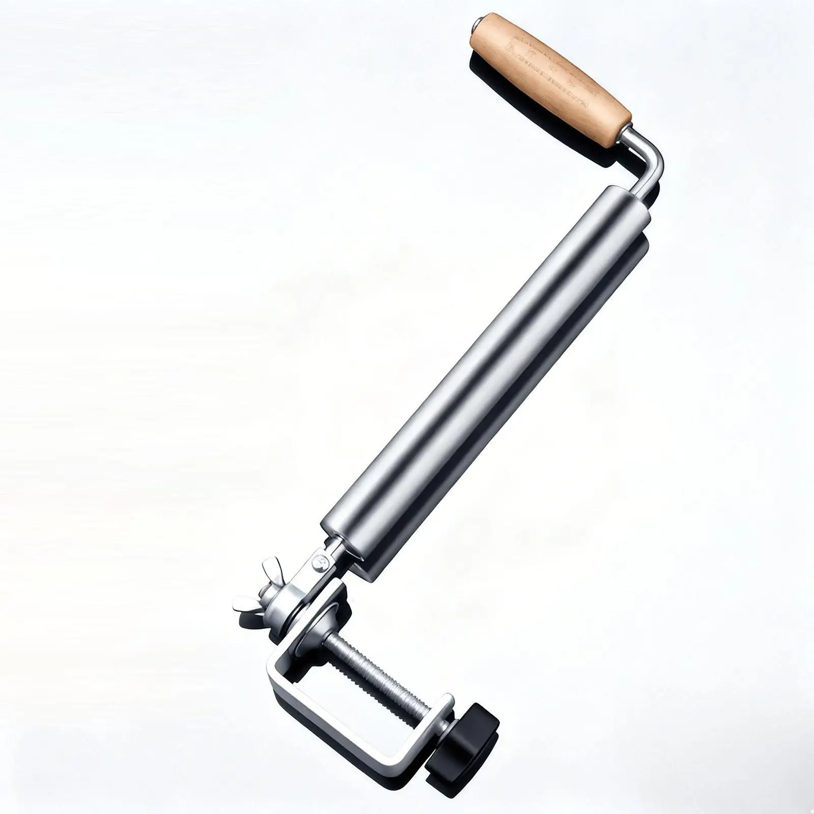 

Roller,Stainless Steel Rolling Pin with Desk Clamp ,Wooden Handle for Pasta,