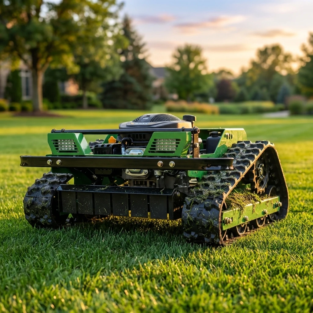 

Customized 500mm Cutting Width RC Crawler Lawn Mower High Performance Slope Climbing Remote Control Durable All Terrain Garden