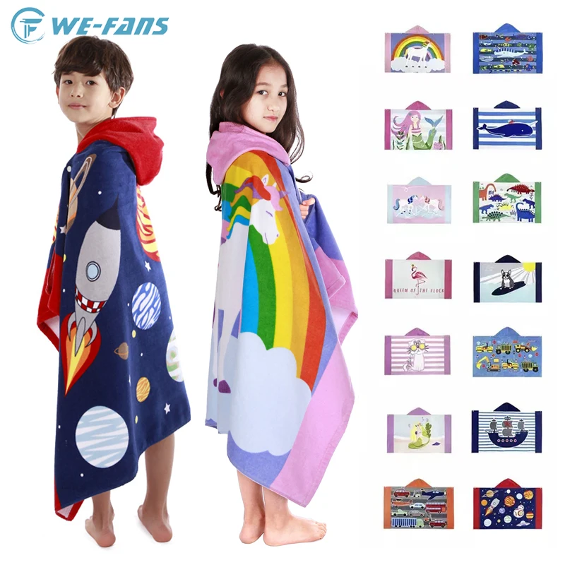 

Cartoon Child Kid Hooded Cloak Infant Bathrob Baby Bath Towel Robe Cotton Boy Girl Beach Robe Dinosaur Cape Newborn Wrap Blanket