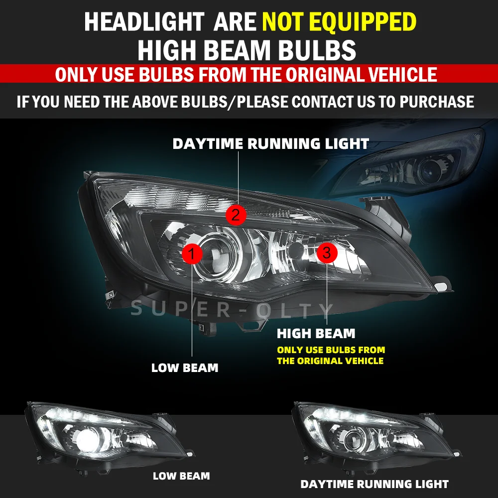 DEPO Headlights For Buick Excelle XT 2010-2015 Head Light Headlamp Car Head Lamp Accessories 2PCS