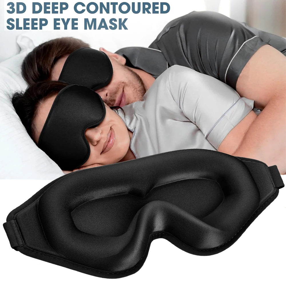3D Sleep Mask Natural Sleeping Eye Mask Comfort Three Dimensional Design Memory Foam Face Mask Eyeshade Night Breathable