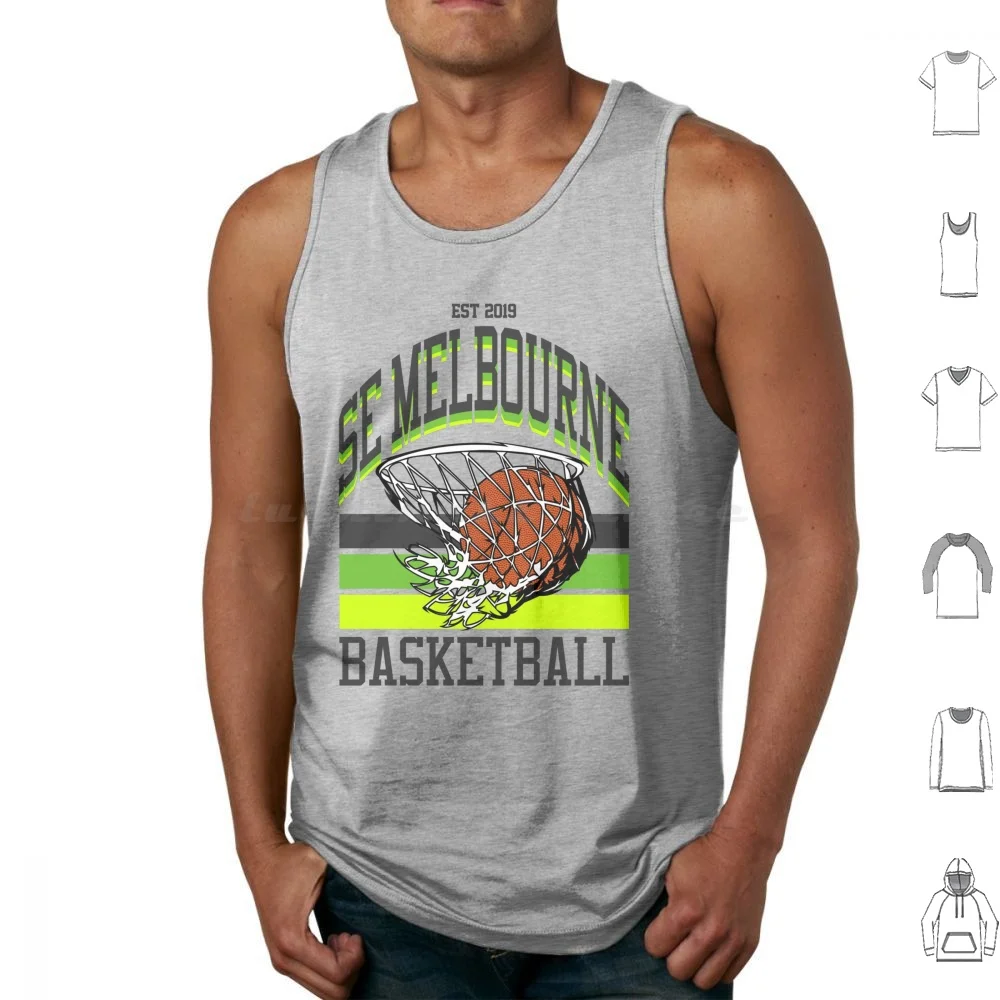 South East Melbourne-Aussie Hoops Heritage Tank Tops Vest Sleeveless Nbl Basketball Australian Basketball Aussie Hoops