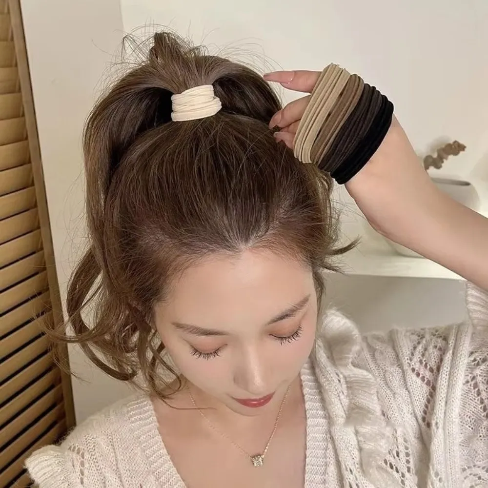

5/10PCS New Mix Color Hair Ties High Elasticity Styling Decoration Scrunchies Bold Thickened Ponytail Holder for Women Girls