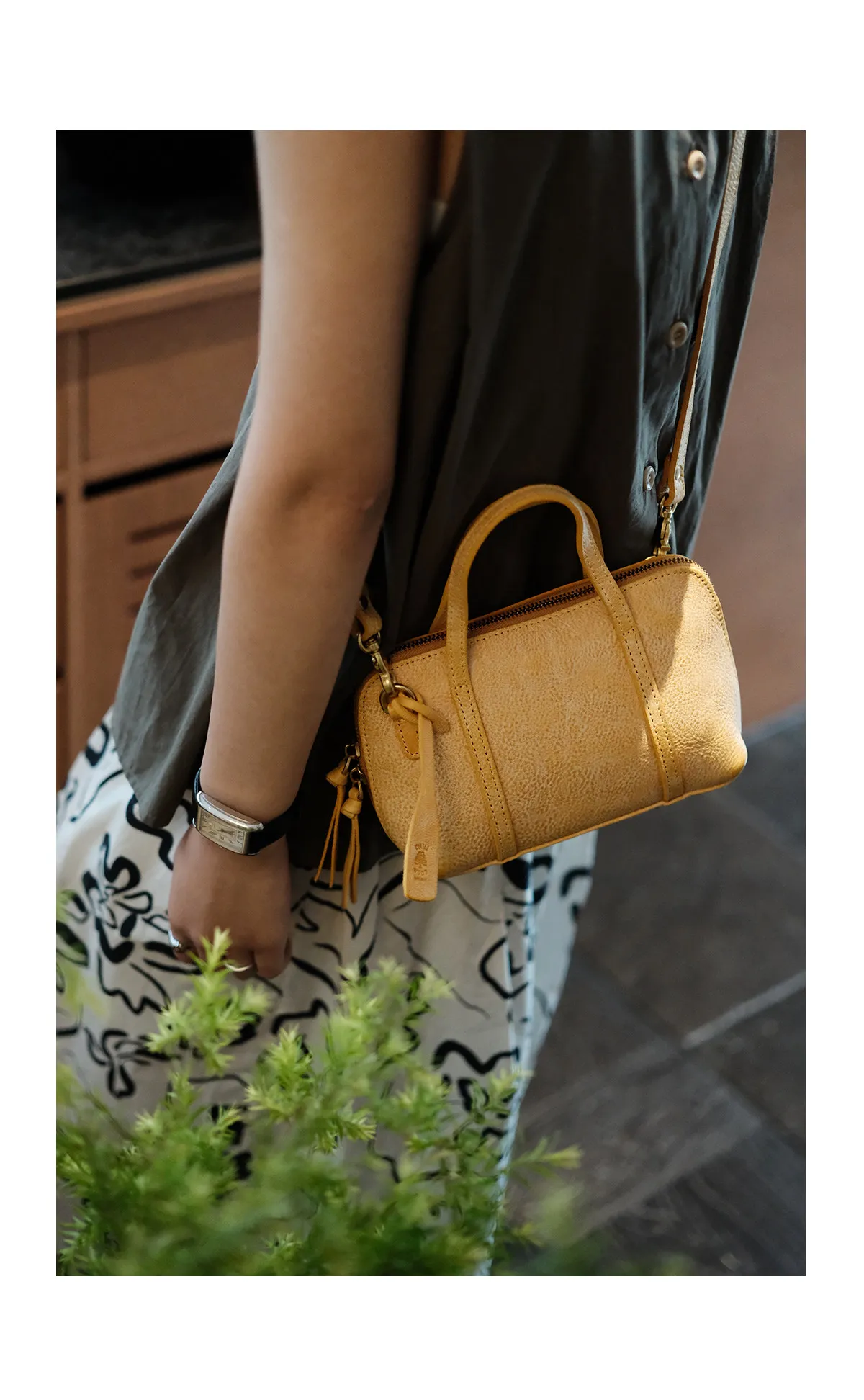 PNDME schlichte Vintage-Damenhandtasche aus echtem Leder, von Modedesignern handgefertigt, aus Rindsleder der ersten Schicht, Schulter- und Umhängetasche – Detail 8