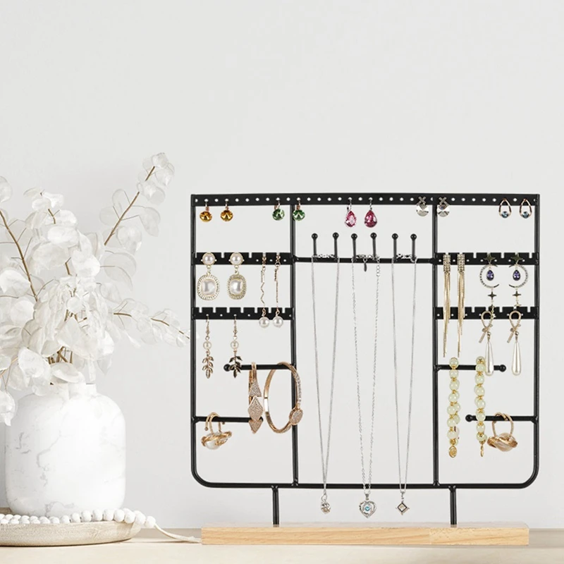 Multi-Tier Earring Rack Jewelry Ring Organize Bracelet Necklace Display Jewelry Rack 1 Piece