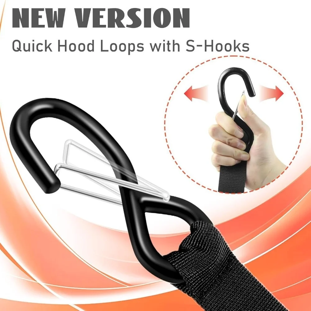 

Быстрые и прочные анкерные ремни для каяков и каноэ для автомобильного капота и багажника с улучшенным S-зажимом и усиленной строчкой