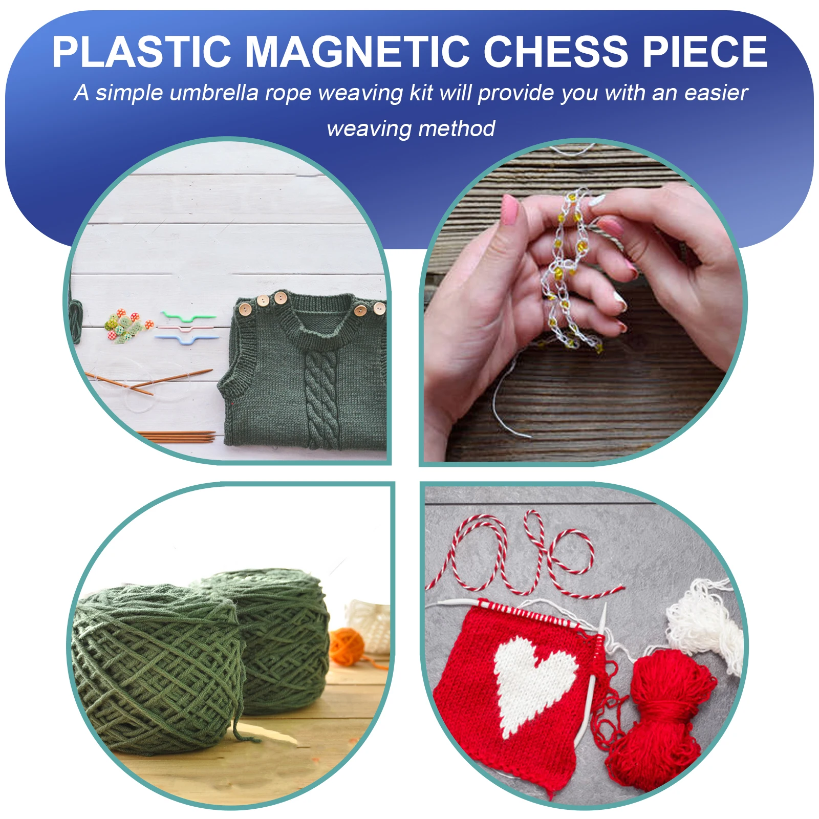 

Braiding Tool Kit Weaving Needle Set Stainless Steel Aluminum DIY Bracelet Maker Lace Smoothing Umbrella Cord Craft