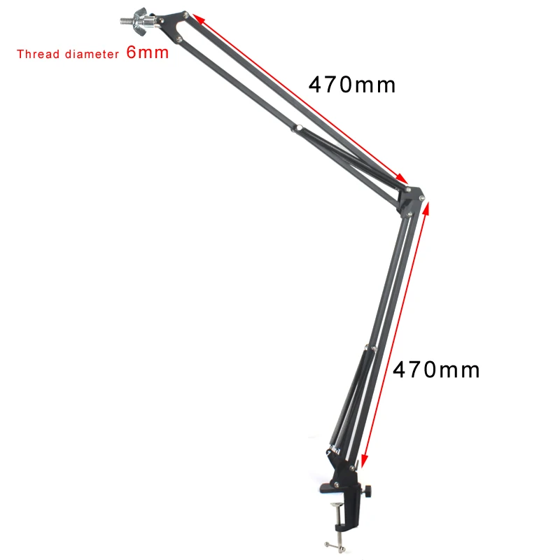 Cantilever Universal Bracket Adjustable Boom Table Holder M6 Installation Aperture For Video Microscope Camera