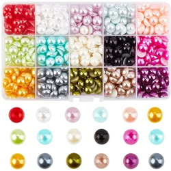 Half Round Bead Acrylic ABS Imitation Pearls Flatback Beads for Jewelry Making Headwear Nail Art Phone Decoration,2-14mm