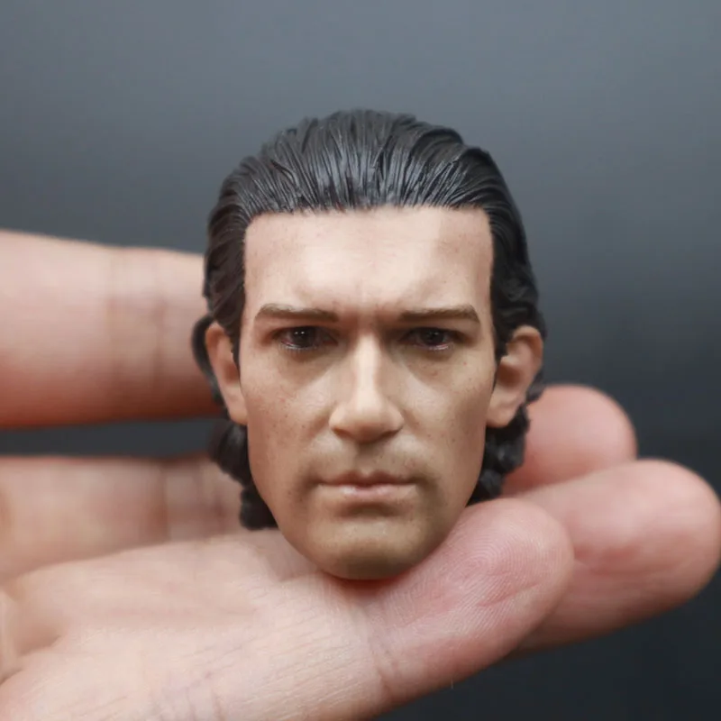 

1/6 Zorro Antonio Banderas Head Sculpt PVC Male Head Carving Fit 12'' Soldier Action Figure Body Toys for Hobby Collection