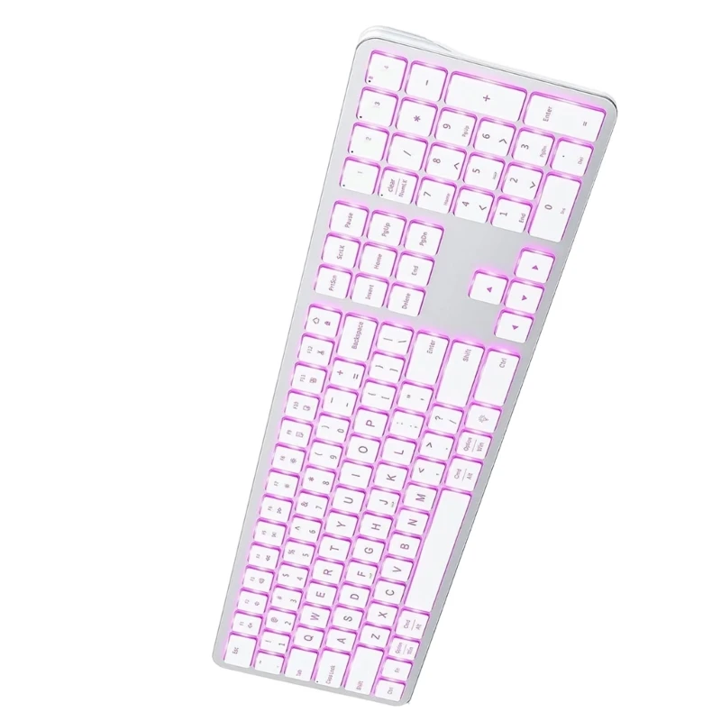 Wireless Keyboard Backlight Rechargeable Multiple Device Friendly Ergonomic Keypad