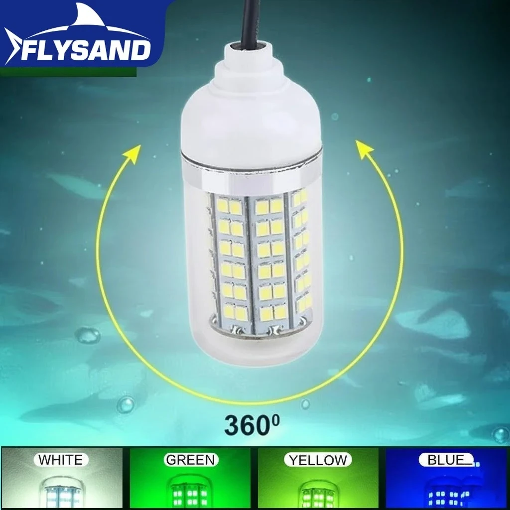 

Подводный рыболовный фонарь 12В 15Вт с 108 светодиодами, водонепроницаемый, для приманки, лодки, плота