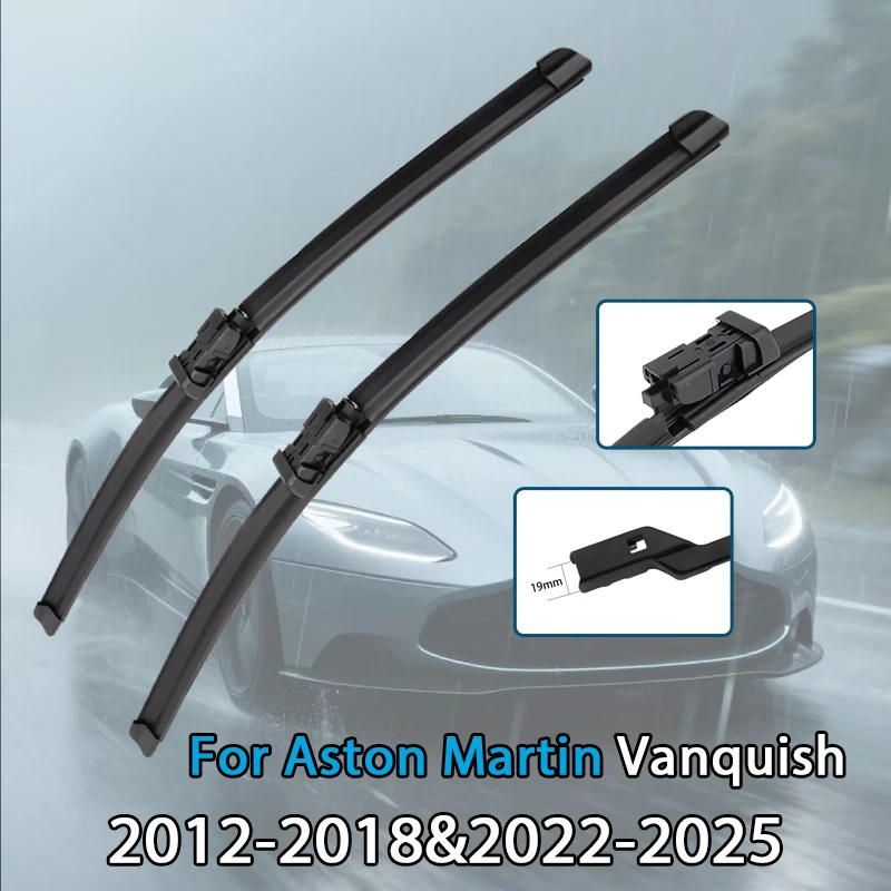 Für Aston Martin Vanquish 2012-2018 & 2022-2025 Auto Wischer Klinge Front Scheibenwischer Fit Push Button Arm Windschutzscheibe Auto Wischer Klingen