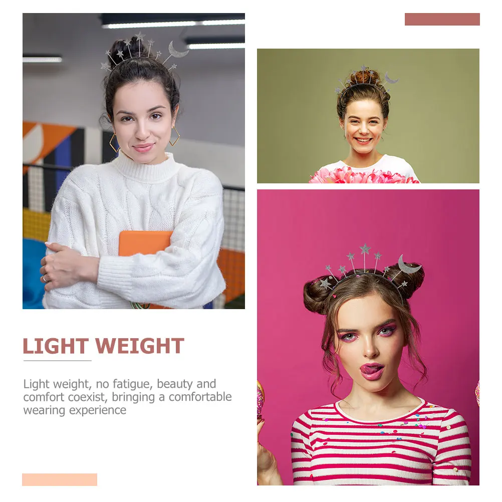 

8Pcs Kids Hairb Star Shape Headb Lightweight Comfortable Child Star Shape Shiny PhotoProps Gifts Accessories