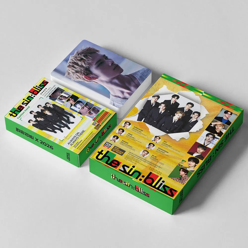 55 K-pop boy group The 8TH MINI ALBUM The Sin Bliss support LOMO cards, fan collectible gift cards image 3