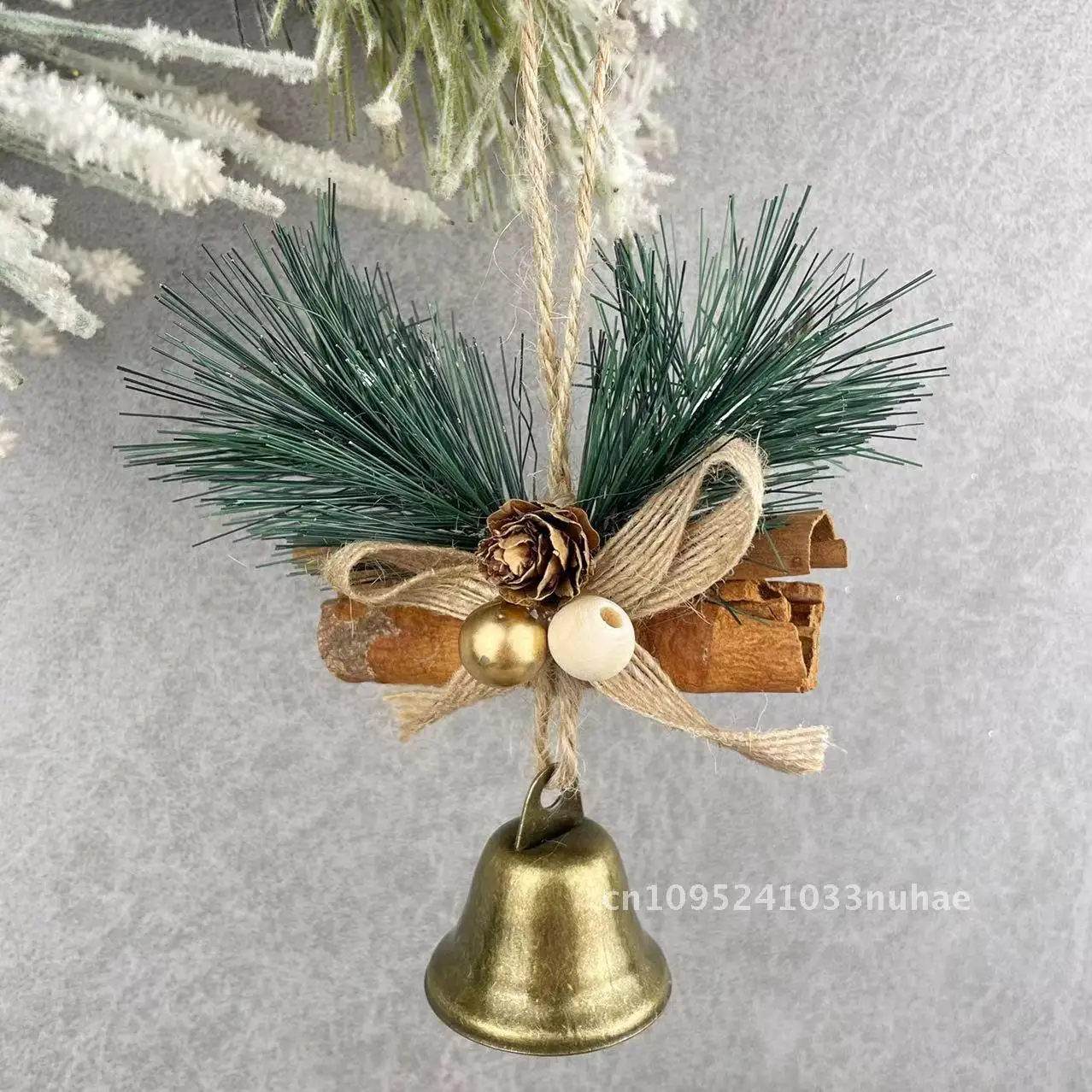 

Christmas New Cinnamon Strip Car Hanging Accessories Christmas Pine Needle Bell Car Accessories Car Hanging Accessories