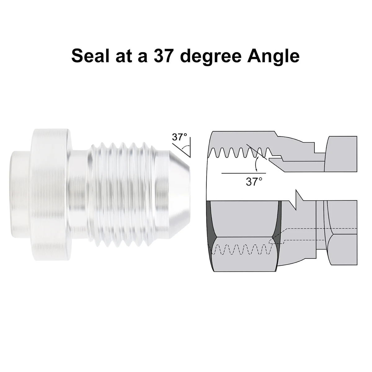 2 قطعة سبائك الألومنيوم 6AN ذكر لحام على Bung المناسب 6AN ذكر مضيئة لحام خزان الوقود المناسب محول موصل