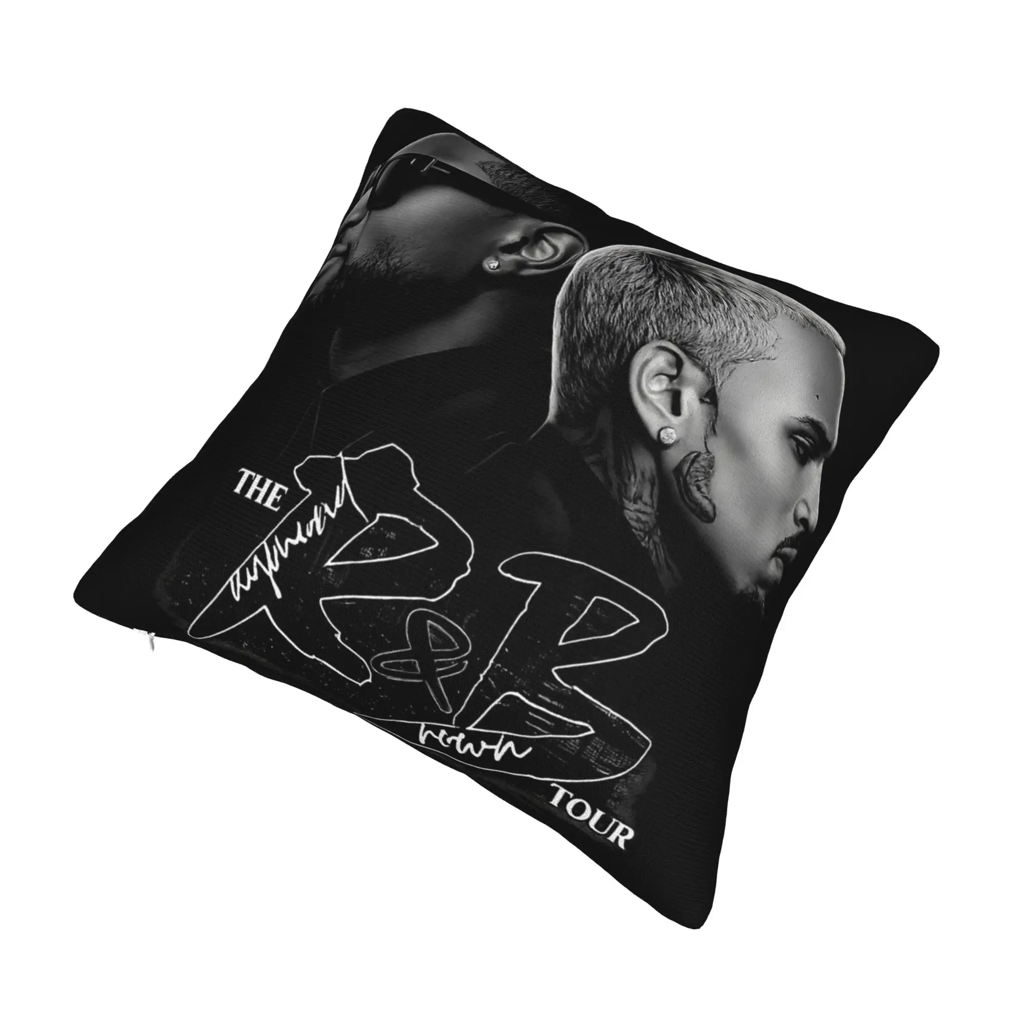 Chris Brown Usher R&B Tour 2026 Pillow Cover Soft Cushion Cover Decoration  Throw Pillow Case Cover Chair Multiple Sizes