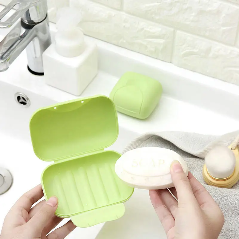 Portable Waterproof Leakproof Travel Soap Box With Lock Buckle Cover Bathroom Washbasin Home Storage Container