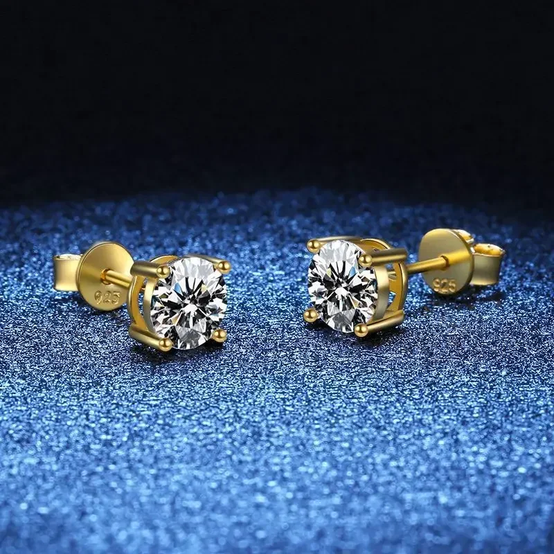 Boucles d'oreilles en diamant Moissanite pour femme, argent regardé 0.2, boucle d'oreille en diamant pour femme, qualité supérieure, originale, 925-2ct, nouveau, 2023