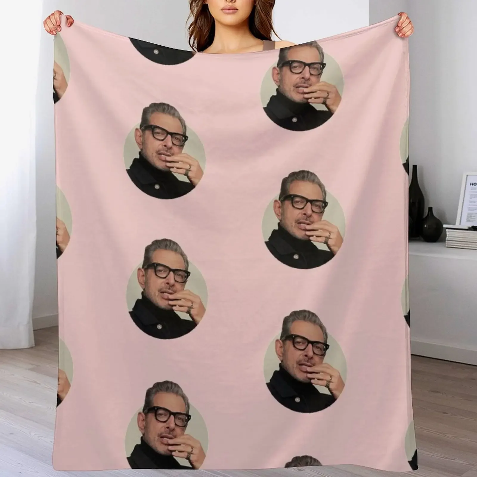 

Jeff Goldblum Throw Blanket bed plaid wednesday Luxury Designer manga Blankets