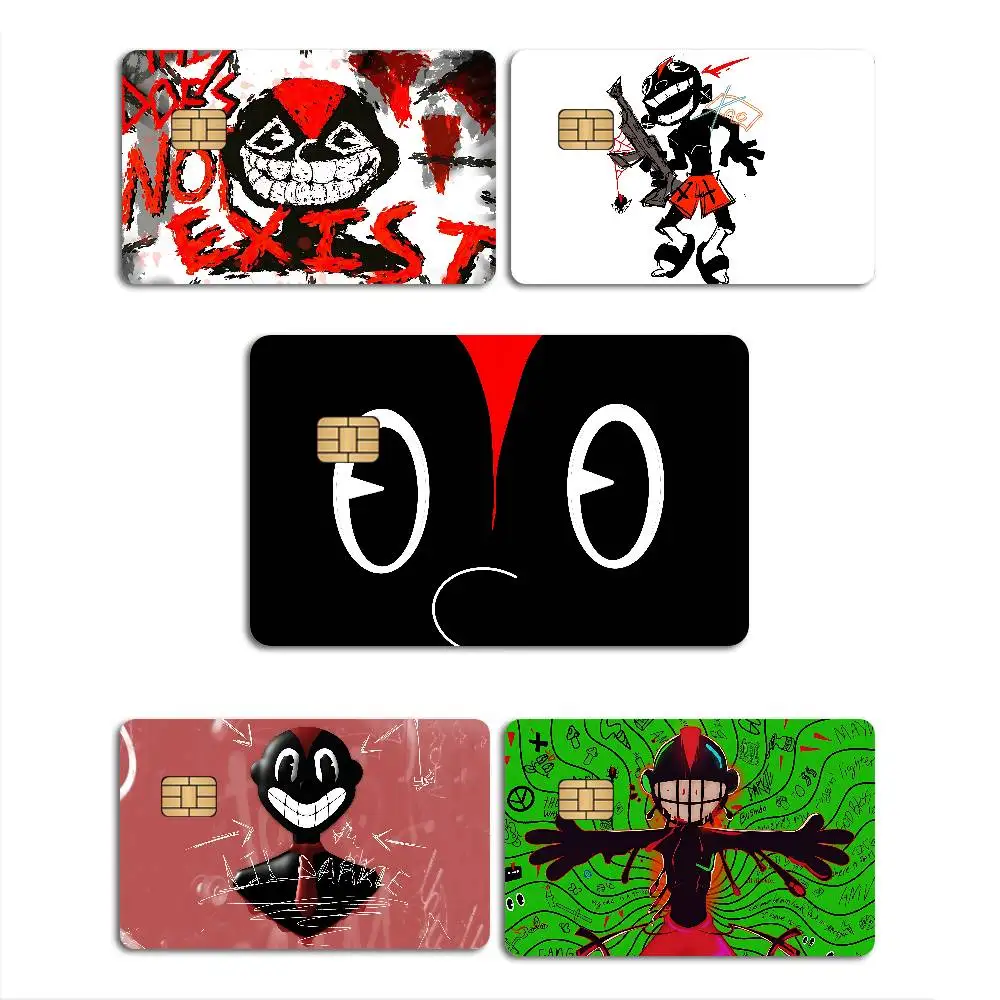 L-Lil Darkie Rapper 2024 Anime Cartoon Skin Stickers Film Tape Case for Big Credit Debit Card Front Side