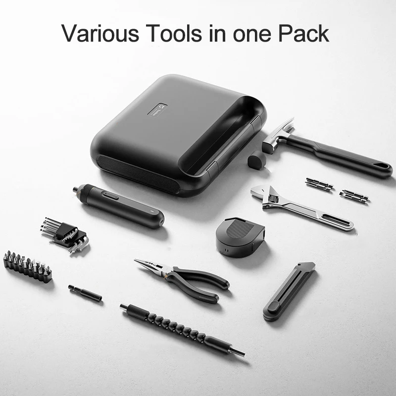 XIAOMI MIJIA صندوق الأدوات الكهربائية/دليل مفك وجع كماشة 2000mAh Type-C العالمي عمود مرن صندوق تخزين أدوات #6