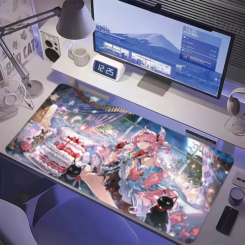 Wuthering Waves Denia Kawaii Mouse Pad Large Non-slip Lockedge Desktop Computer Desk Mat Keyboard MousePad Office Gamer Student