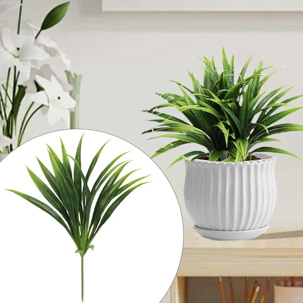 Artificial Grass System Artificial Shrub Patio High Grass Faux Greeny Plant for