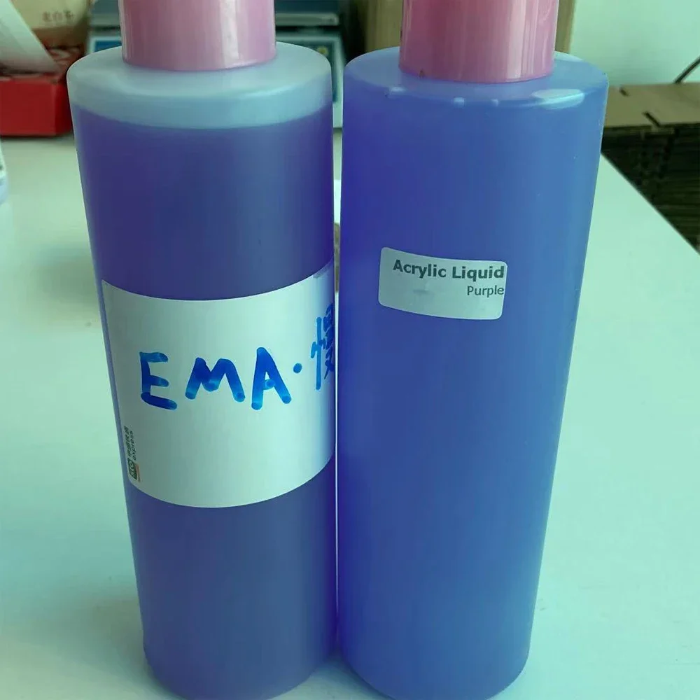 Líquido acrílico para uñas EMA, 1000ML, para tallar polvo acrílico * herramientas acrílicas líquidas no amarillentas, extensión de manicura monomero