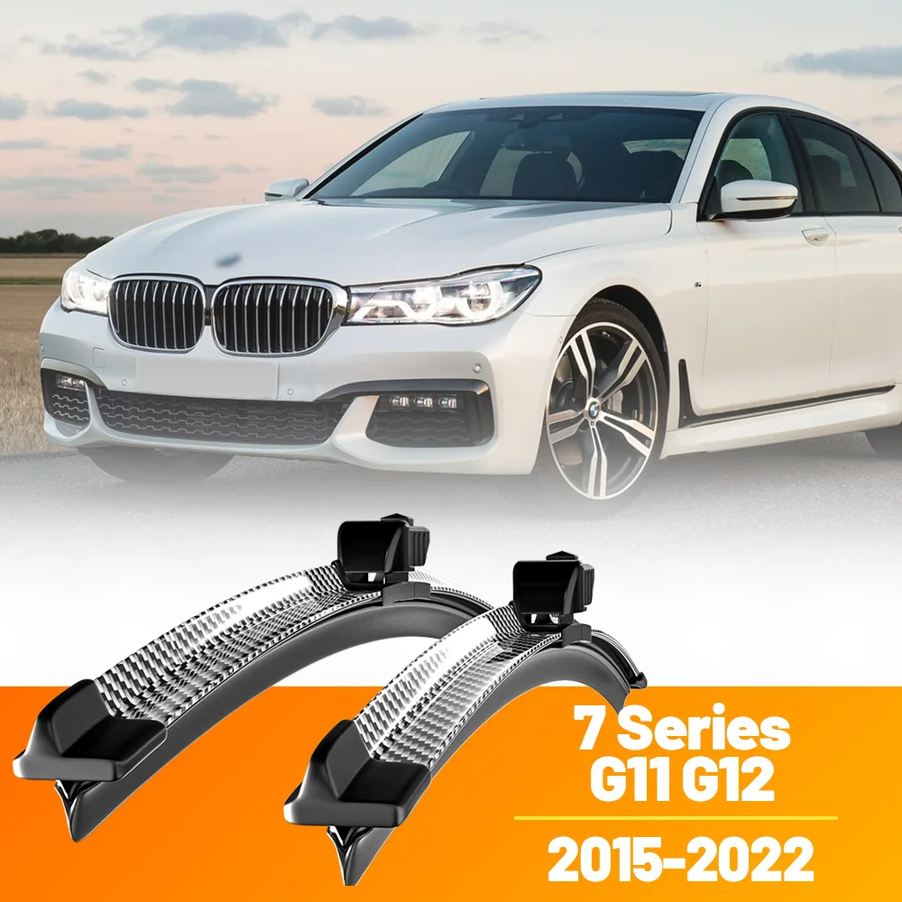 2 stücke Frontscheibe Scheibenwischerblätter Carbon Faser Scheibenwischer Für BMW 7 Serie G11 G12 2015-2022 2016 2017 2018 2019 2020