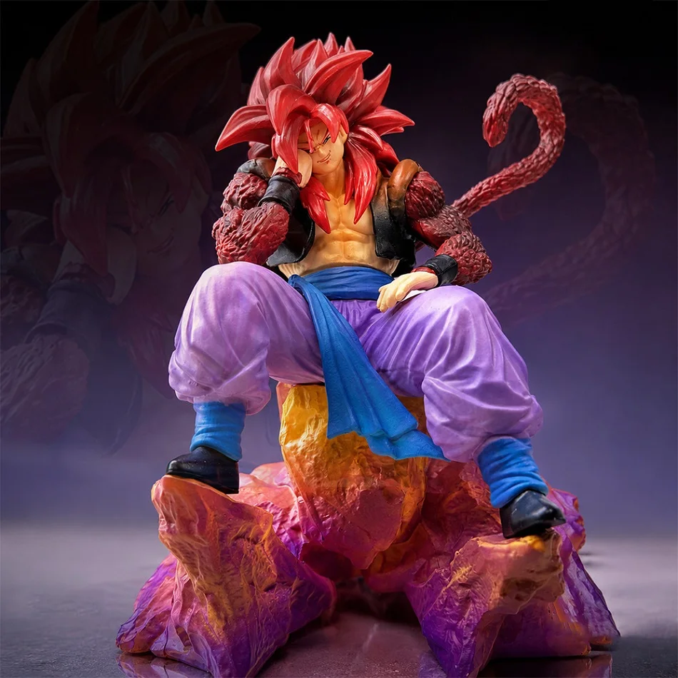 12cm Anime Dragon Ball GT Figure Super Saiyan 4 Gogeta Son Goku Vegeta Action Figurine Pvc Model GK Statue Collection Toys Gift