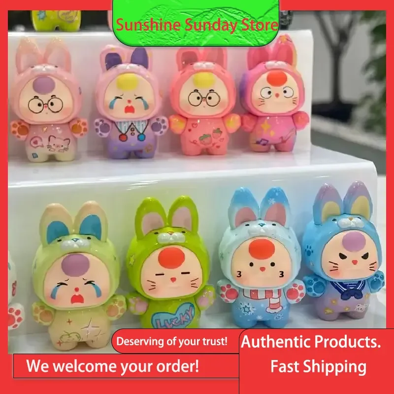 

Genuine Baby Three Dopamine Bunny Series Blind Box Cute Mini Bunny Desktop Decoration Ornament Mini Set Doll Collectible Figure