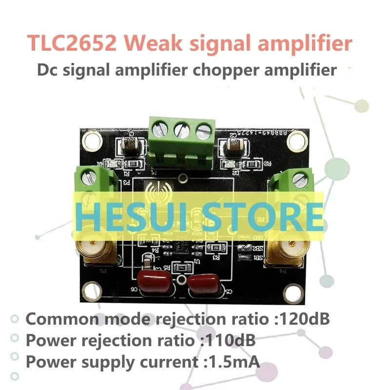 TLC2652 module weak signal acquisition amplifier Module DC signal amplification chopper amplifier