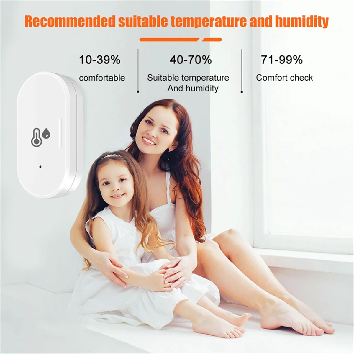 A44TTuya ZigBee Smart Temperature & Humidity Sensor, Outdoor Hygrometer Thermometer Mini Temperature Humi