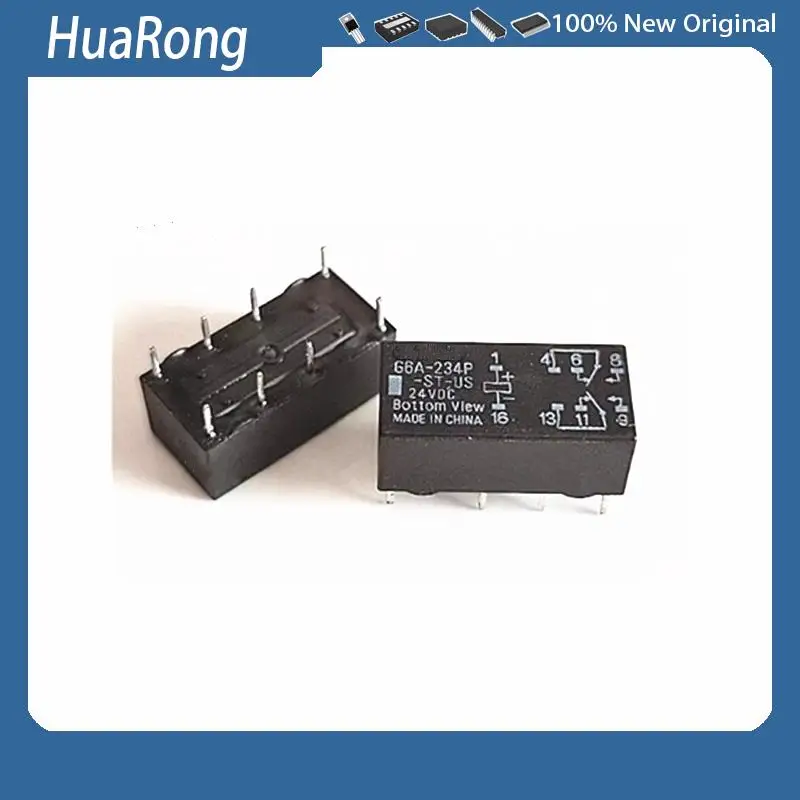 5Pcs/Lot  G6A-234P   RY24WFZ-K  24V 24VDC DC24V 2A RD2N-IU DC12V  RD2U-1U 12V 12VDC   8-PIN