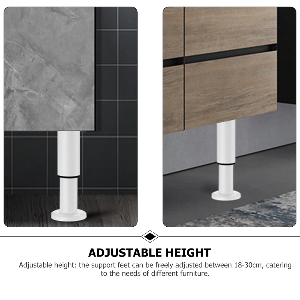 

2pcs Adjustable Support Feet for niture 18 30CM Telescopic Metal Legs Stable Anti Slip Sofa Coffee Table Cabinet Bed