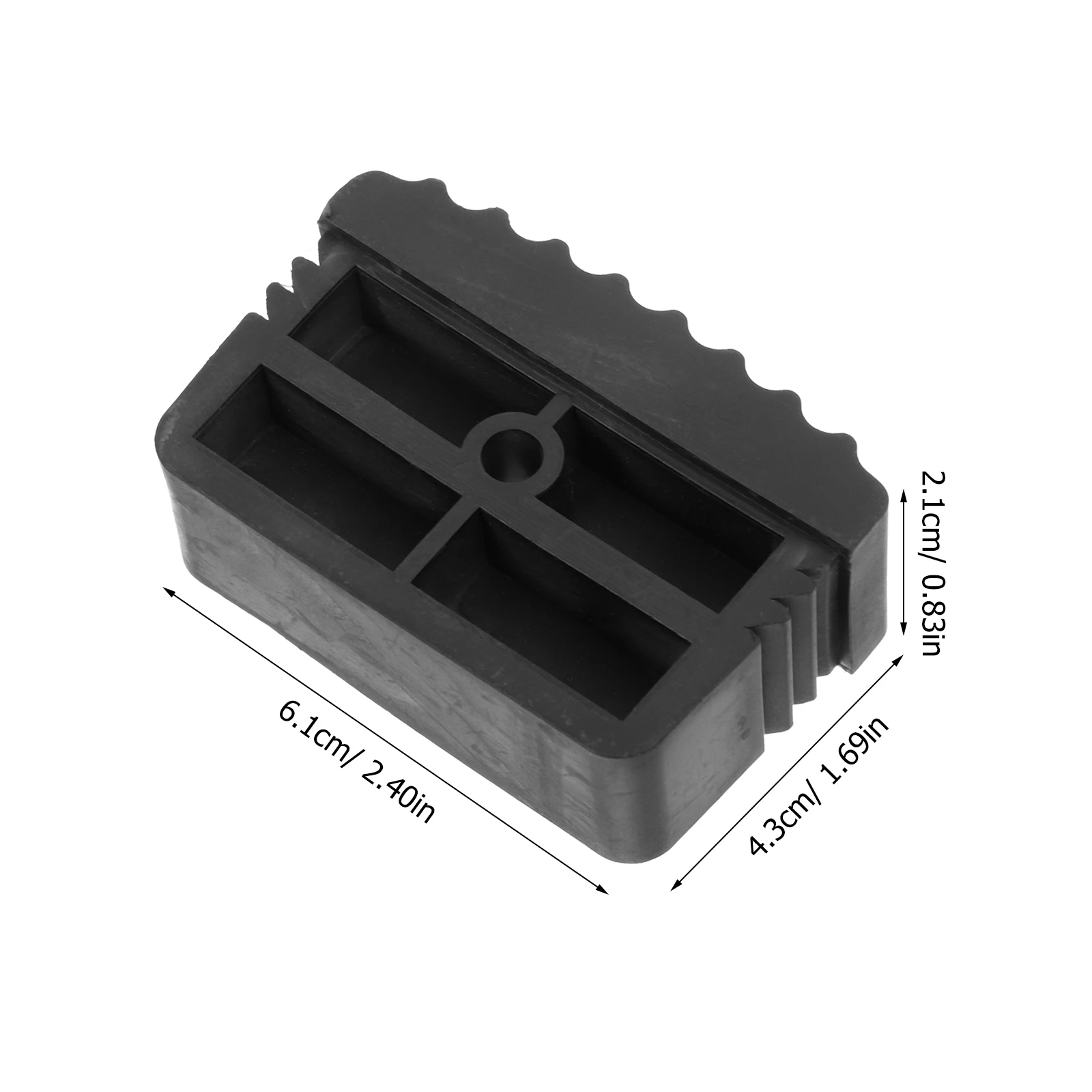 2pcs Anti-skid Ladder Feet Covers Sturdy Rubber Thickened Floor Protection Non-slip Pads Ladder Parts Construction Tools